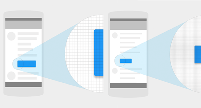 Representation of the difference between mobile pixels and points